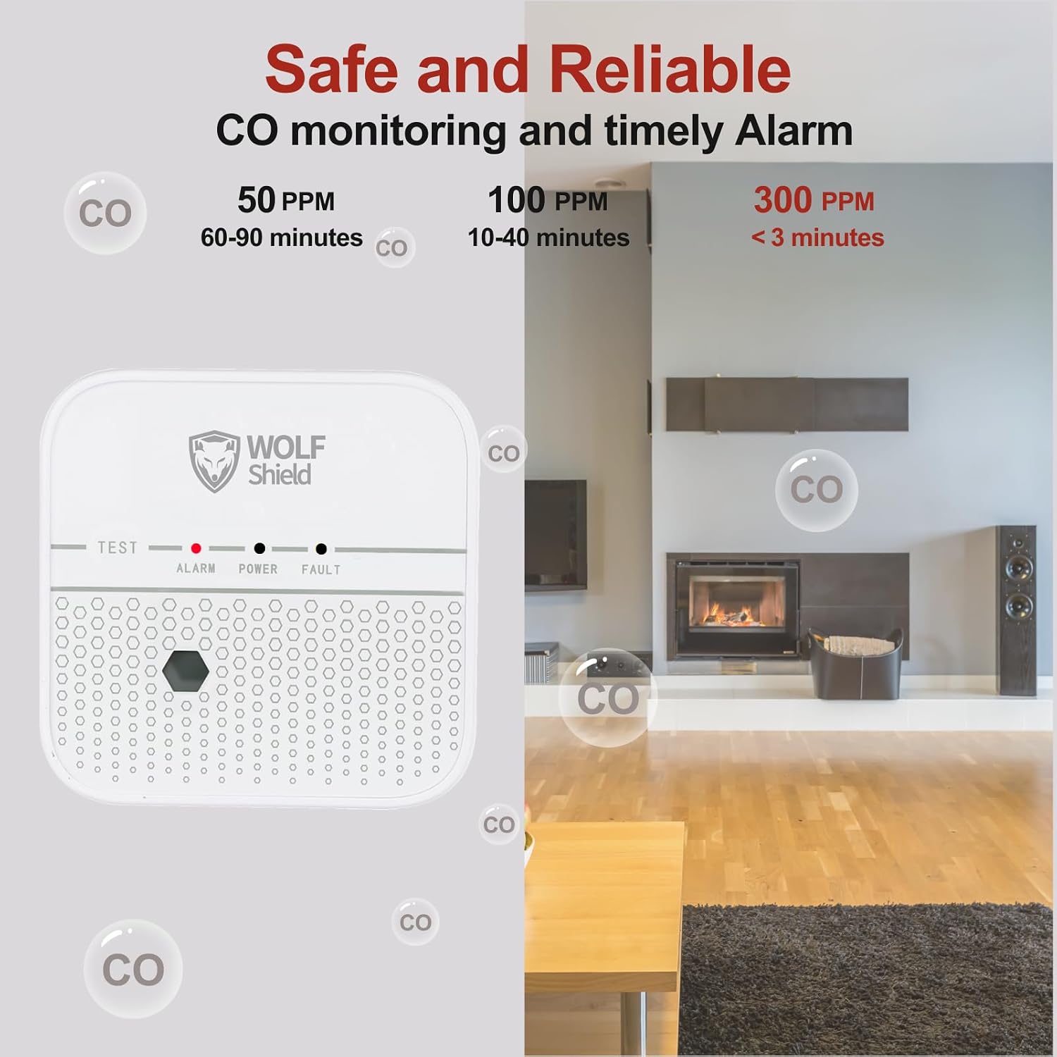 Thumbnail 5 de WOLF SHIELD Carbon Monoxide Detector 10 Year