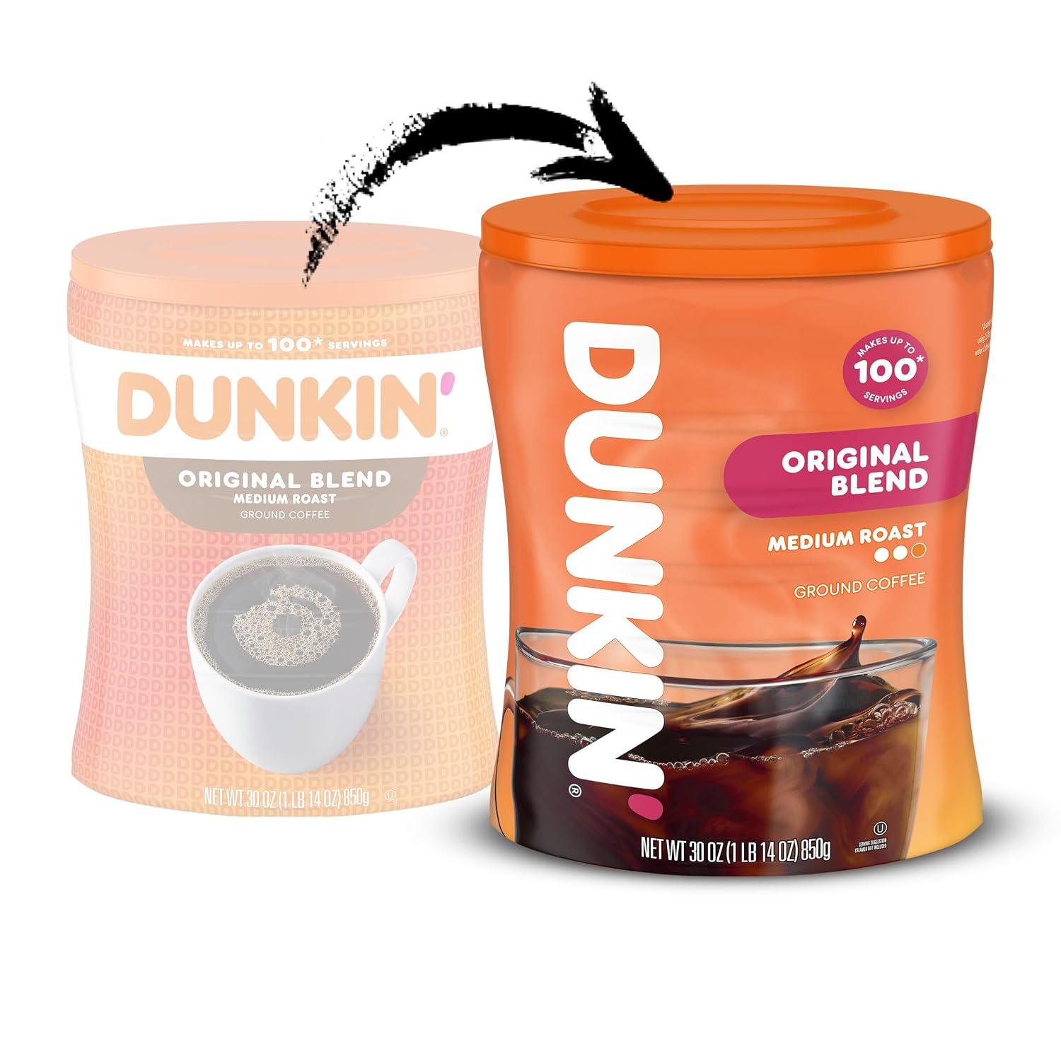 Detalle 2 de Dunkin Original Blend Medium Roast Ground Coffee, 30 oz Canister