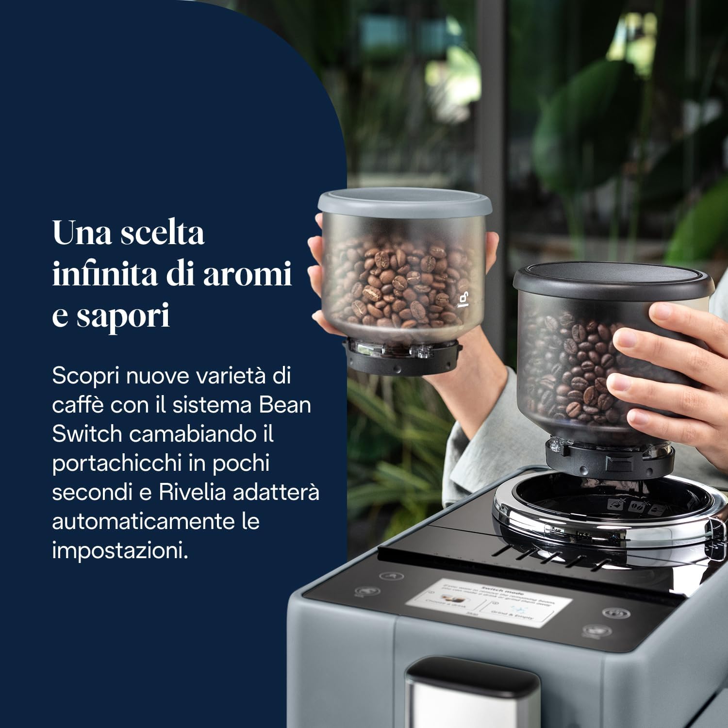 Thumbnail 3 de De’Longhi Rivelia EXAM440.55.G: macchina da caffè automatica con LatteCrema e display touch a colori