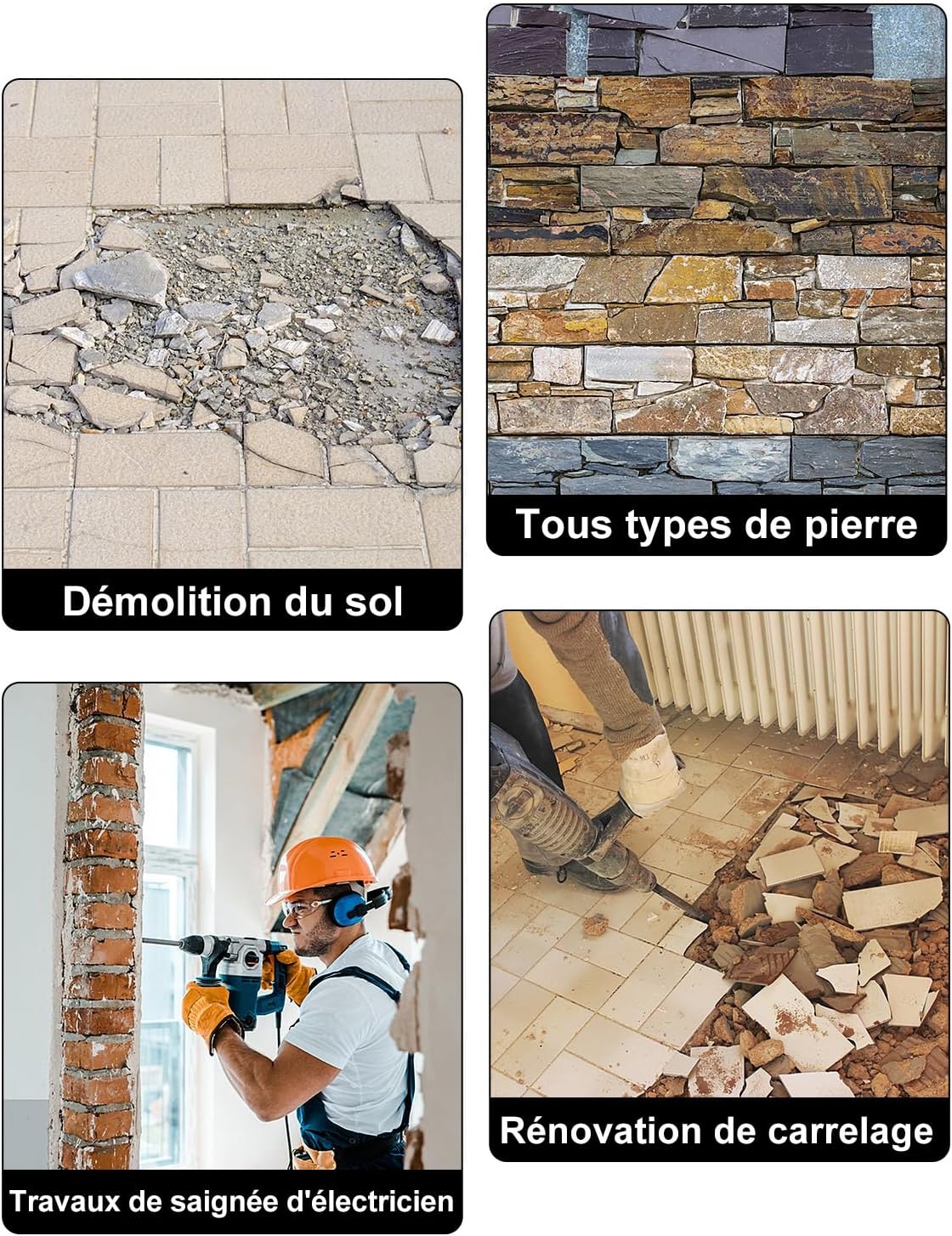 Thumbnail 6 de Lytool – 2 burins SDS-Plus pour carrelage (250x40 mm et 280x100 mm)