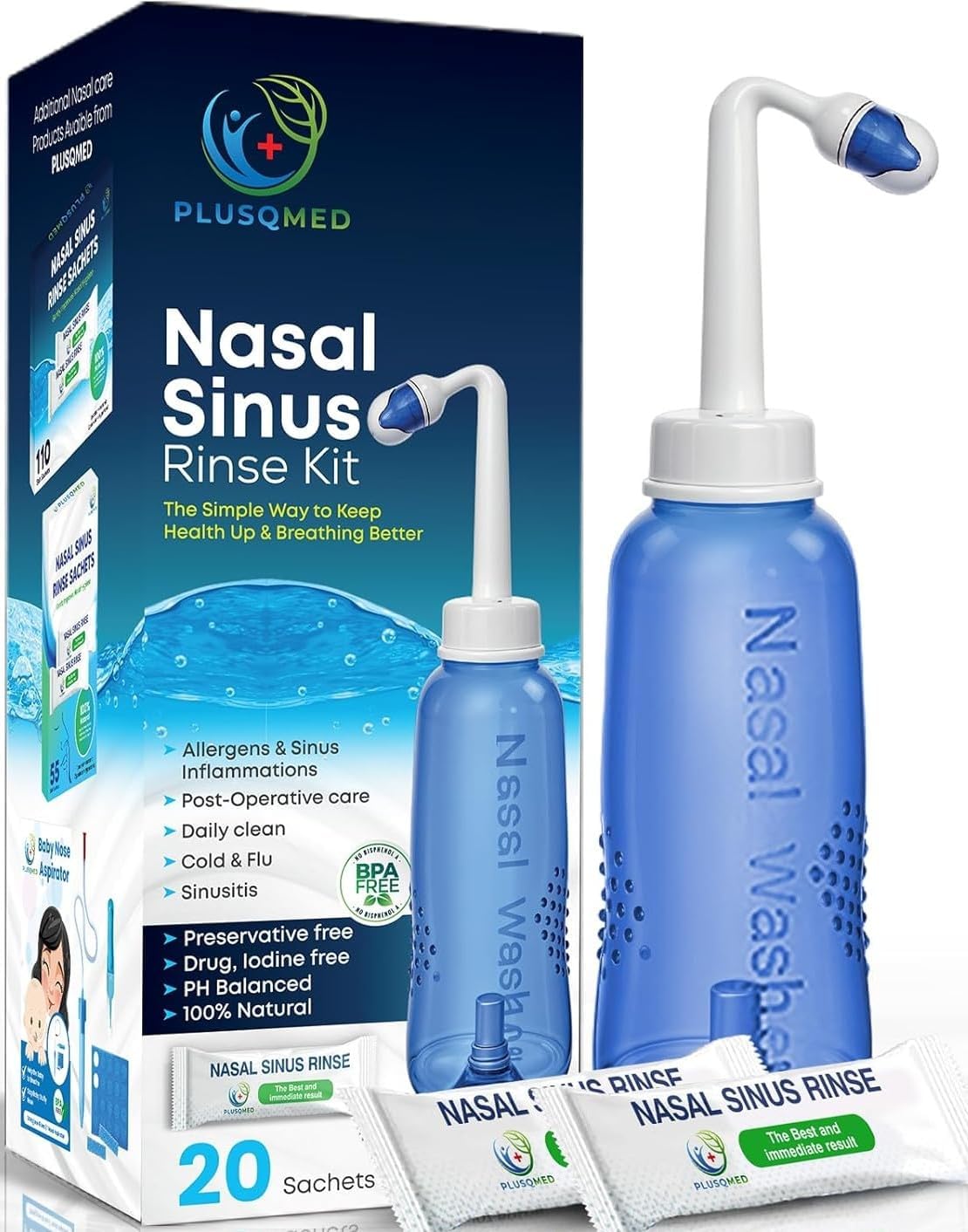 Thumbnail 6 de Neti Lota 500 ml con 20 bustine di sale – irrigatore nasale per adulti e bambini da 5 anni
