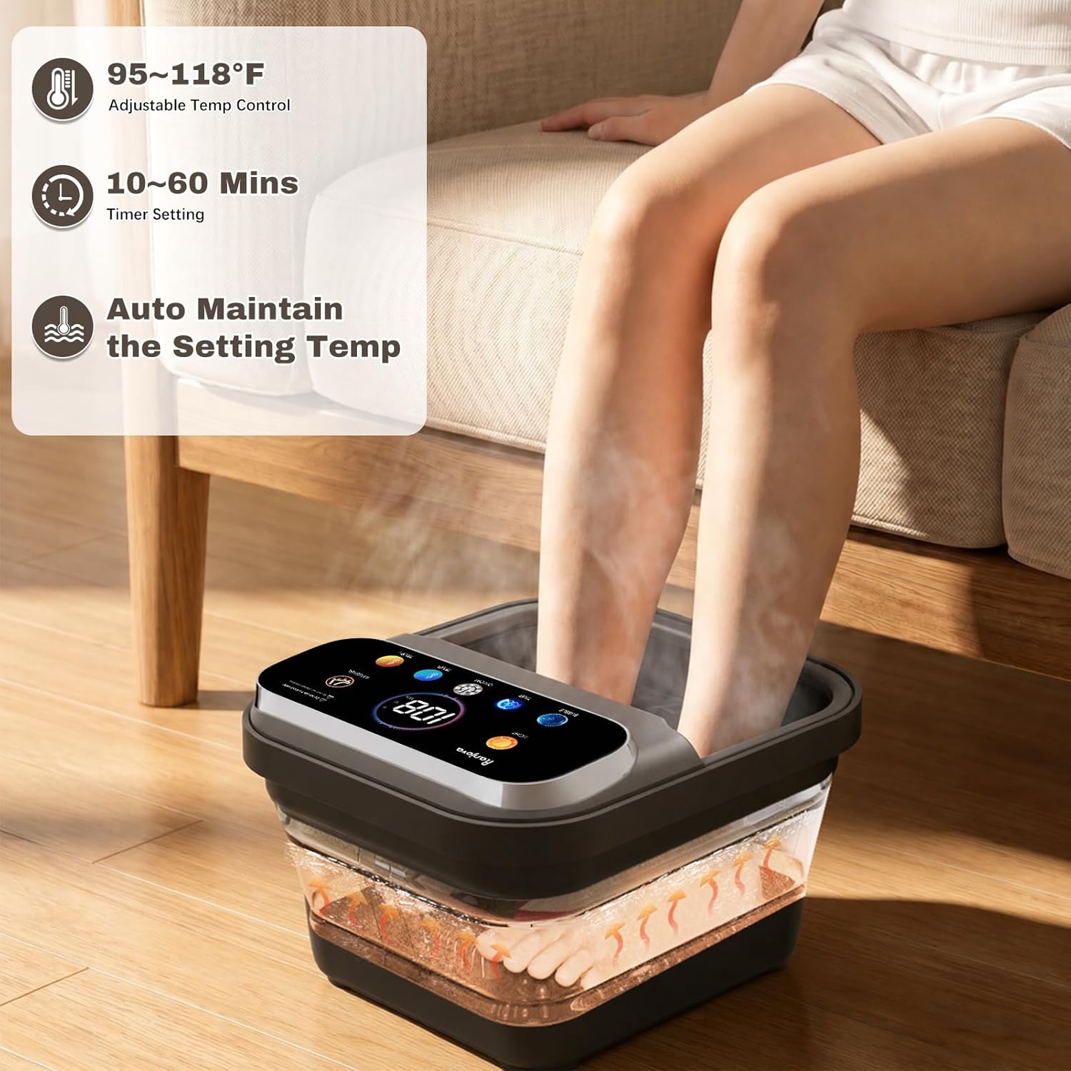 Thumbnail 4 de Ranjova Foot Spa Electric Rotary Massage with 24 Shiatsu Balls