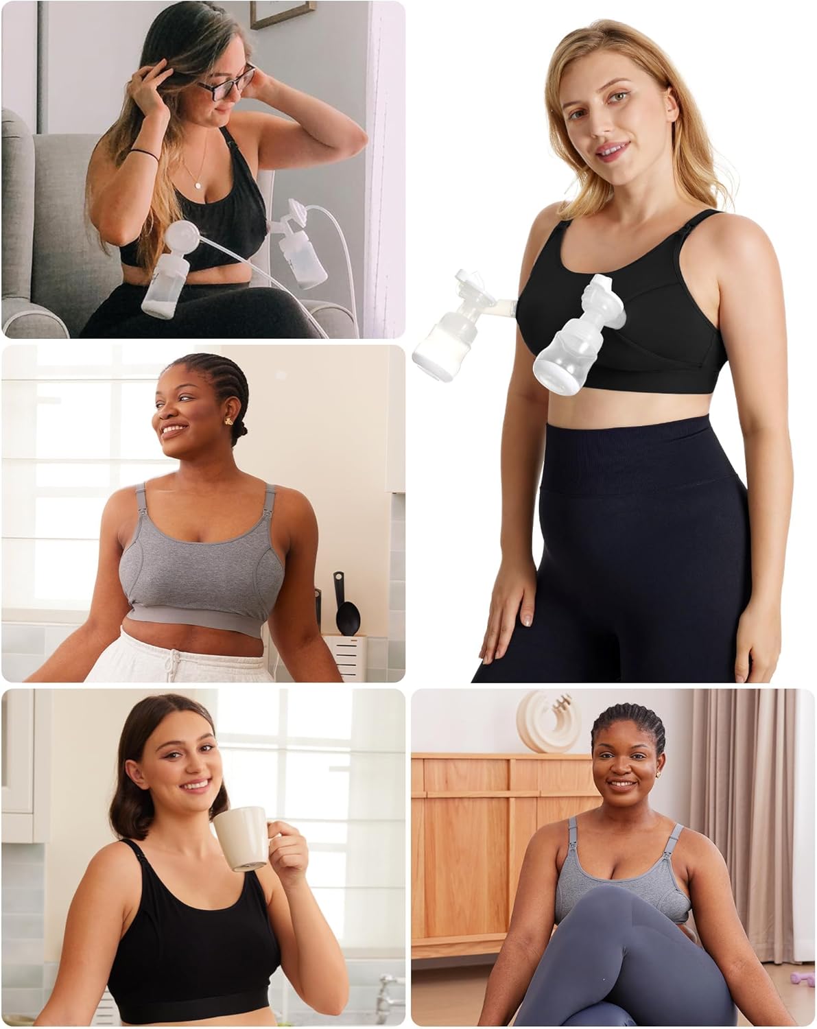 Thumbnail 5 de momcozy Hands Free Pumping Bra (Adjustable, Nursing & Pumping in One)