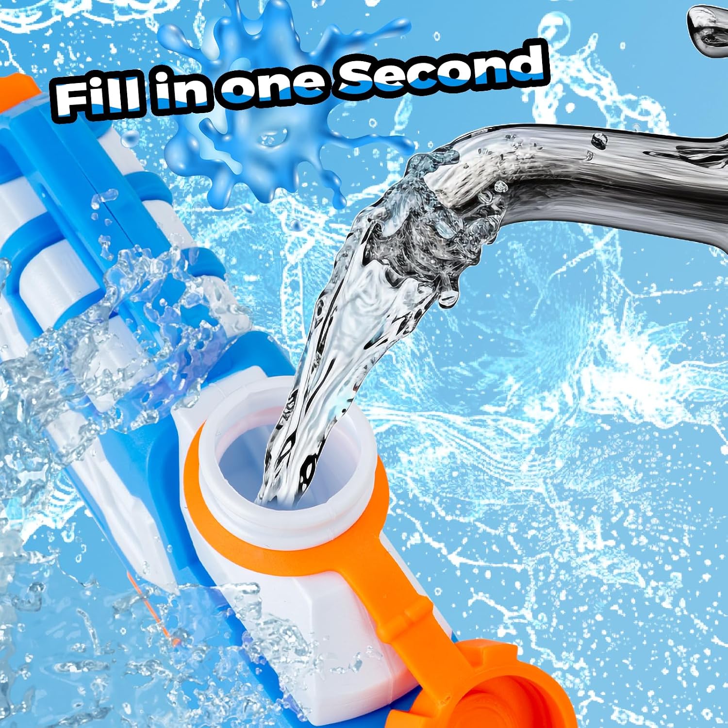 Detalle de 4 Pack Water Pistols for Kids: Small Mini Water Gun Set for Summer Play