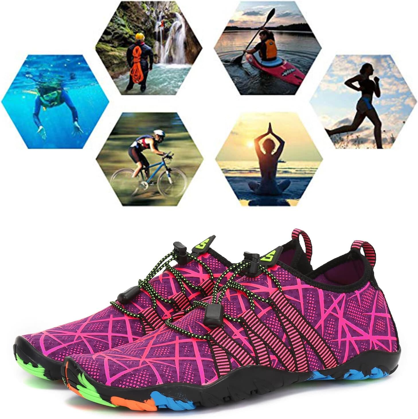 Thumbnail 6 de SAGUARO Chaussures Aquatiques Homme/Femme – Chaussures de plage à séchage rapide et drainage efficace