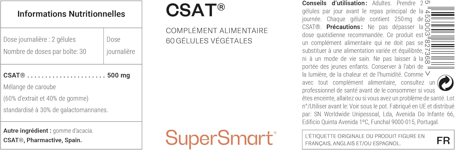Thumbnail 2 de CSAT® Coupe Faim – Extrait naturel de caroube standardisé à 30% de galactomannane, vegan et sans gluten