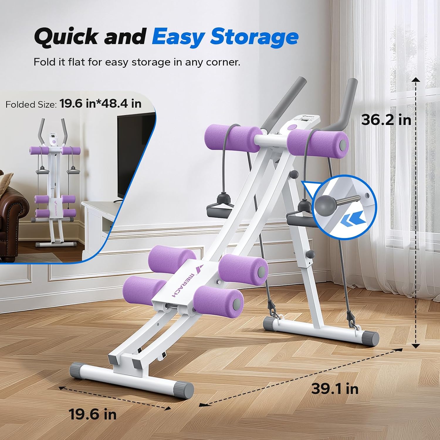 Thumbnail 5 de MERACH Ab Trainer with 330 lb Capacity