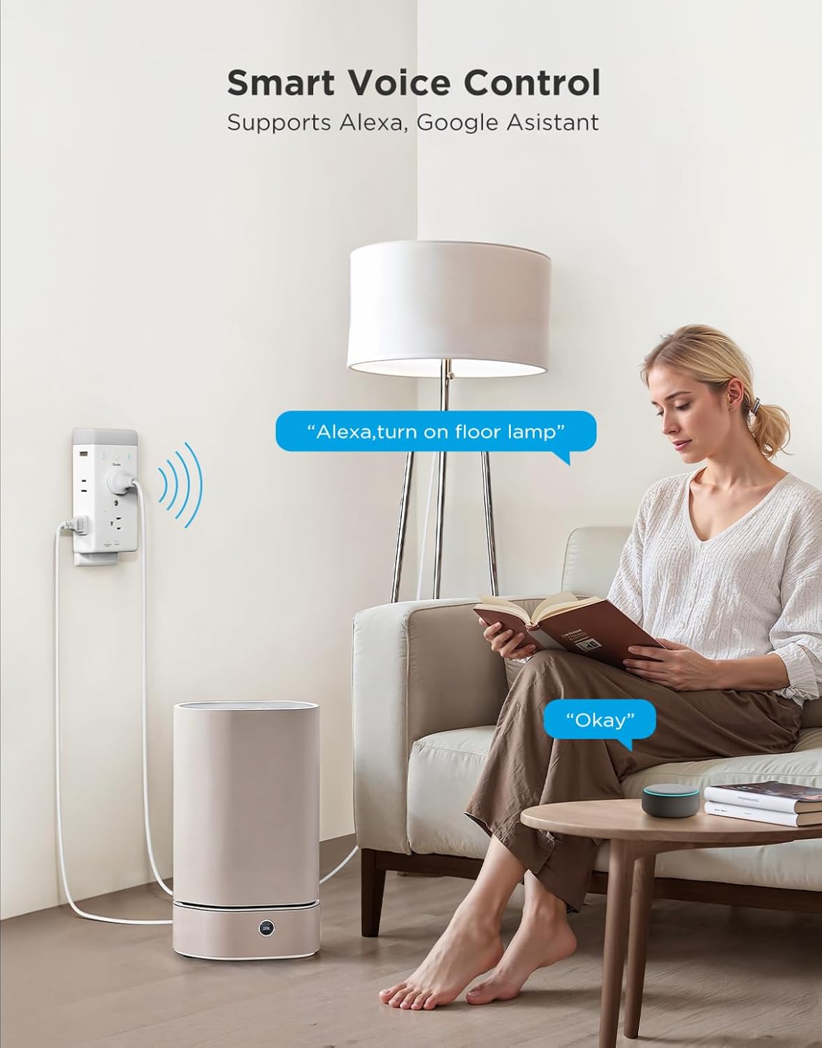 Thumbnail 2 de Govee H5089 Smart Outlet Extender with RGB Night Light, 6 Outlets and 2 USB Ports
