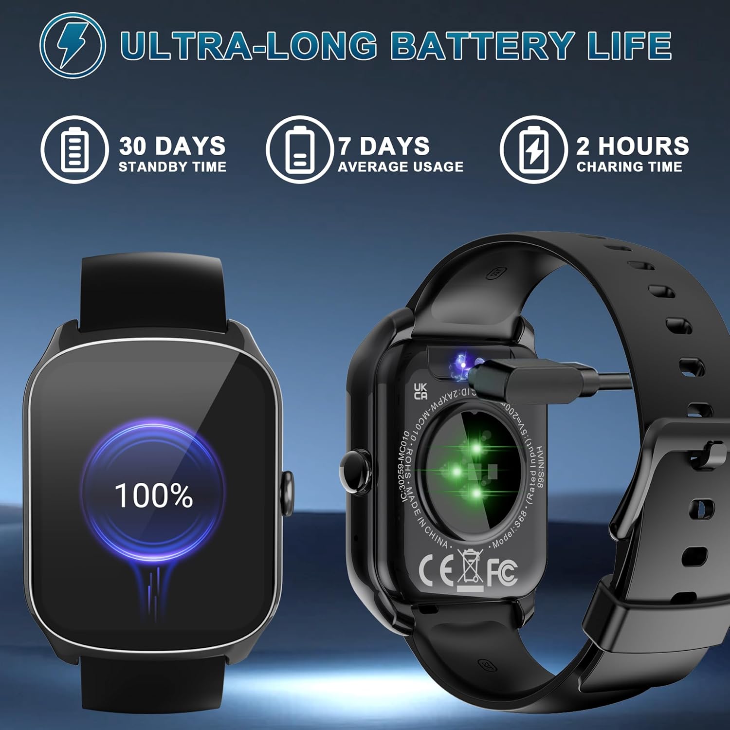 Thumbnail 5 de STECEi Smart Watch for Men and Women with Bluetooth Calls – 1.95" HD Curved Screen, 110+ Sports, IP68
