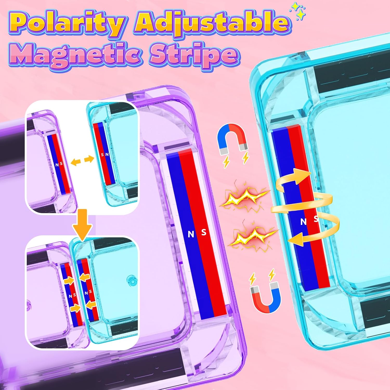 Thumbnail 3 de ORZbb Mini Magnetic Tiles Toddler Travel Essentials Set (36-Piece) with Case