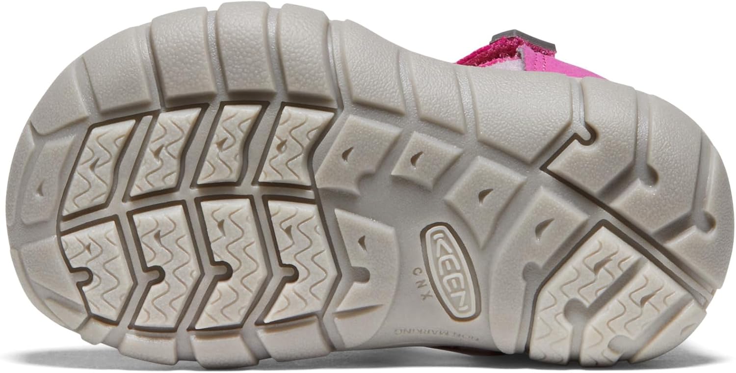 Detalle de Keen Unisex Kinder SEACAMP II CNX Blau Tiefen/GARGOYLE Sandale – wasserdicht, schnell trocknend, sicherer Halt