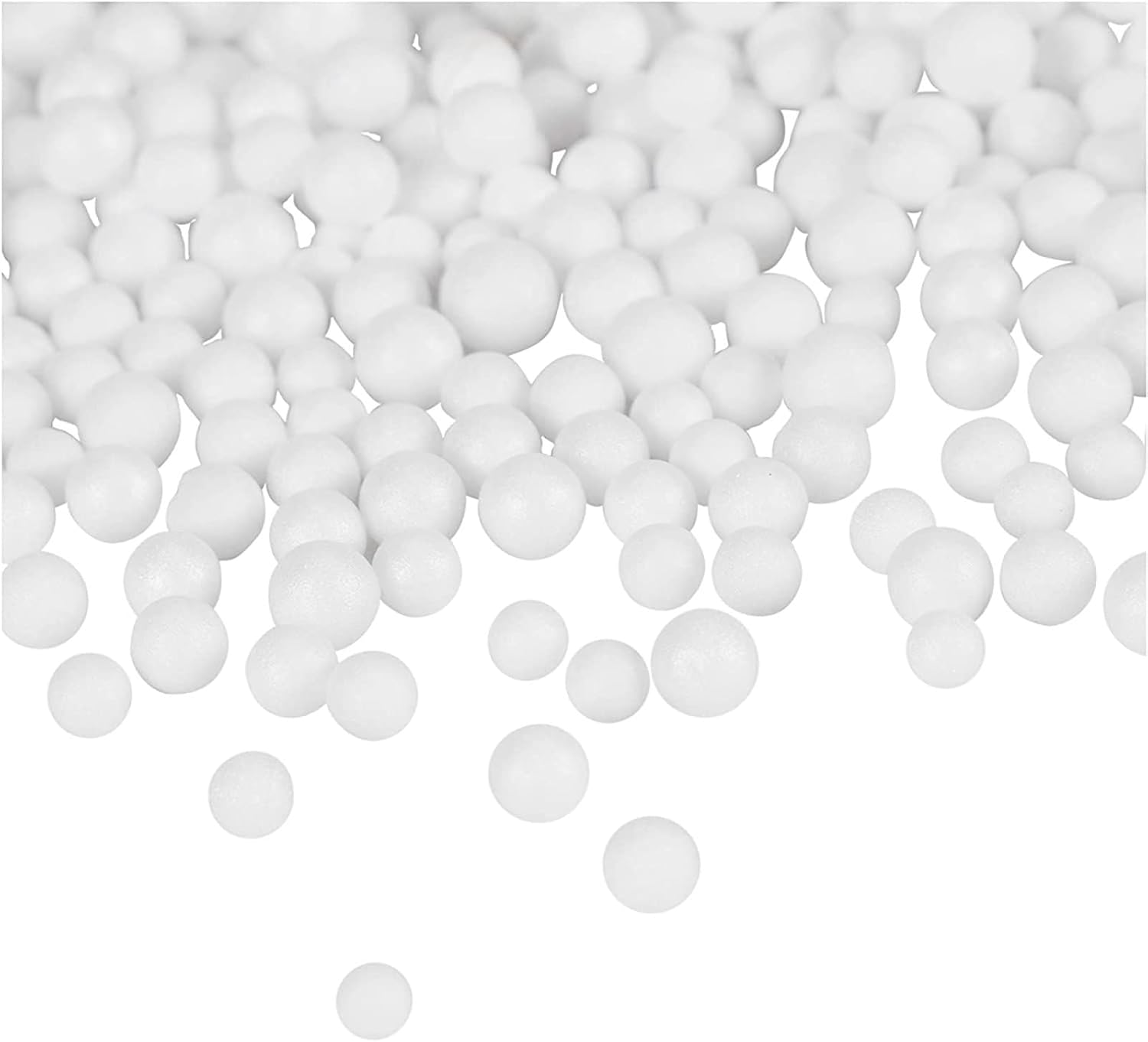 Detalle 2 de Juvale White Foam Beads for Slime and Crafts, 90,000 Count, 0.08–0.12 in
