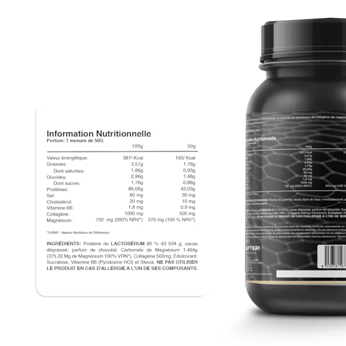 Thumbnail 6 de Healthy Fusion Whey Protein 43 g par dose – Protéine Whey Pure avec Collagène, Magnésium et Vitamine B6 (Chocolat, 1 kg)