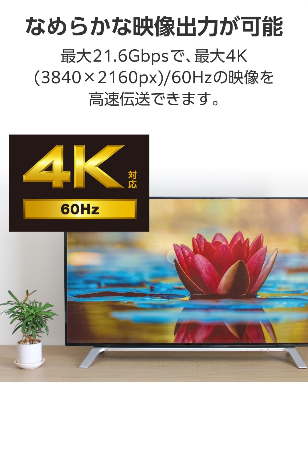 Detalle 2 de エレコム ECCAC-DP1220BK DisplayPortケーブル 2m、4K/60Hz・ナイロンメッシュ