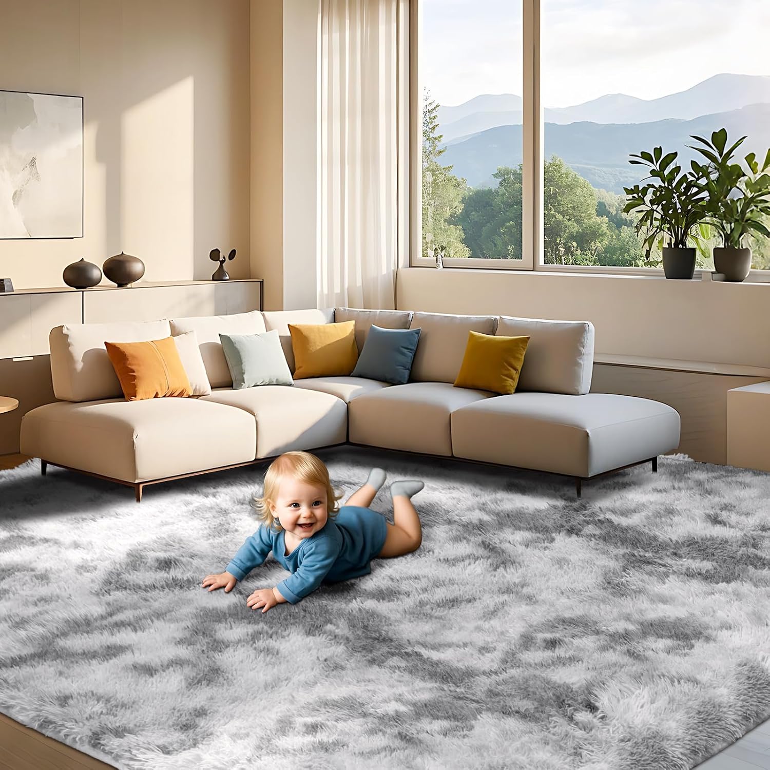 Detalle de LNZHAO Rugs Living Room 160x230cm shaggy rug