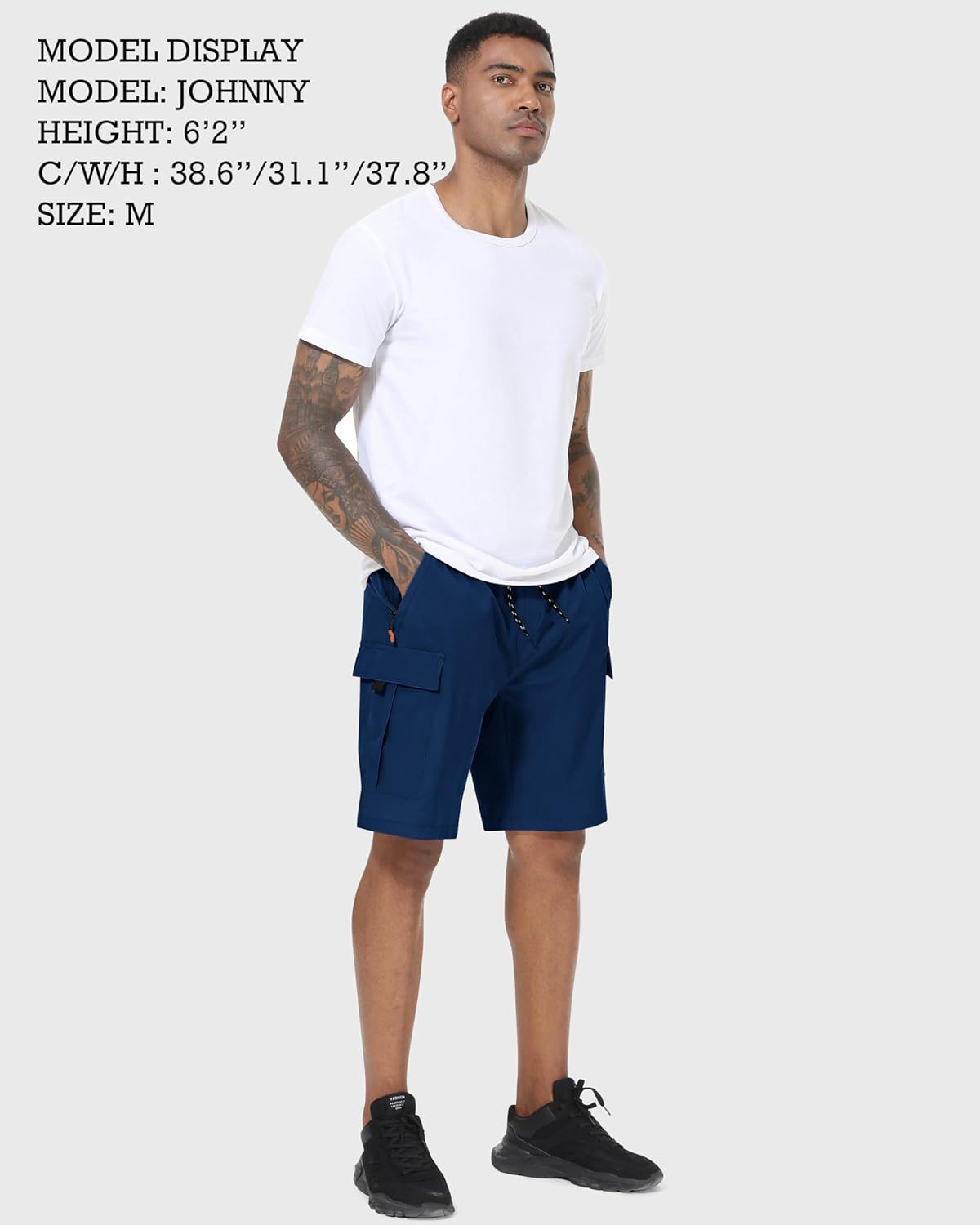 Thumbnail 2 de Men's Cargo Shorts: Quick Dry, Lightweight, Stretch Hiking Shorts with 5 Pockets (No Lining)