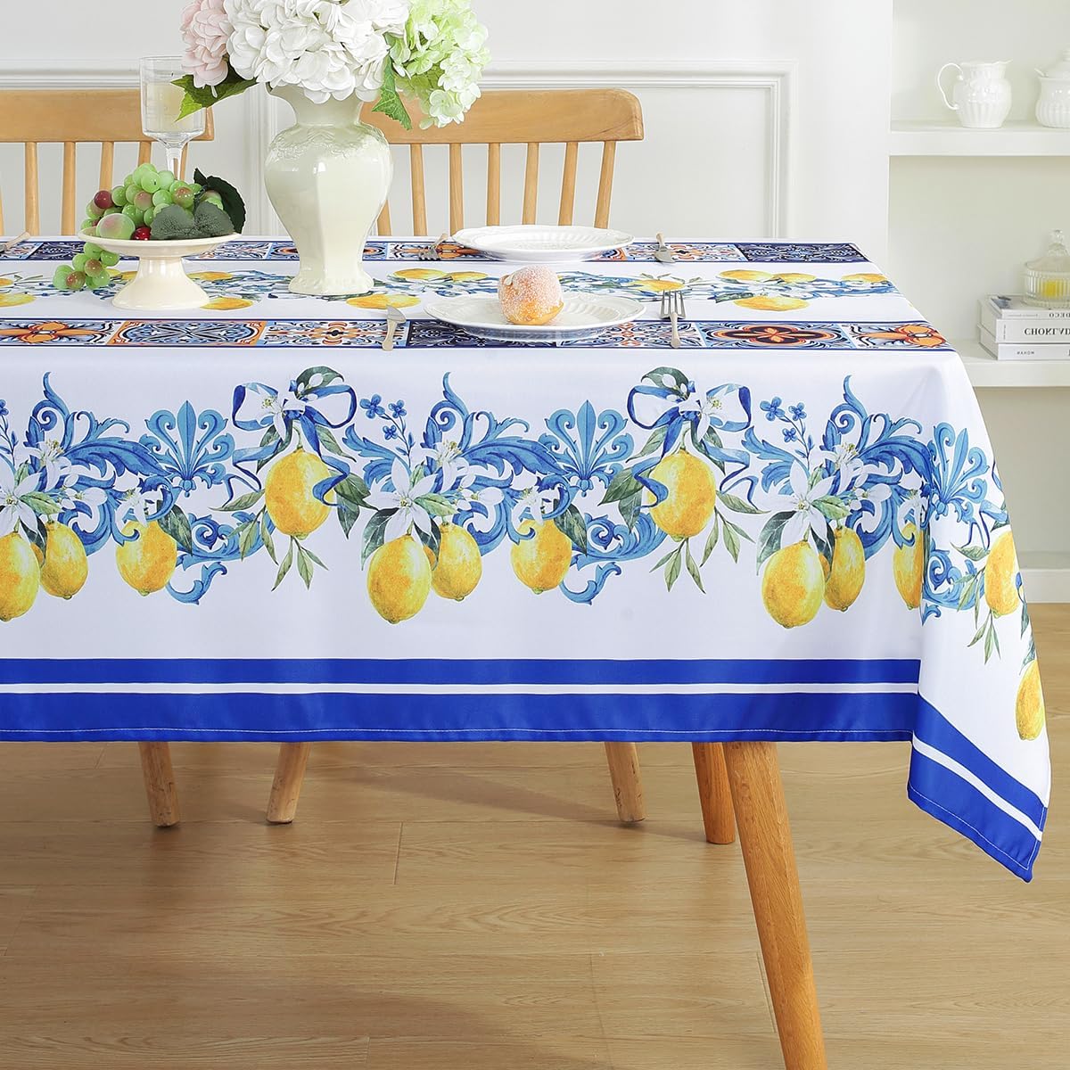 Detalle de SASTYBALE Lemon Tablecloth, 60 x 120 Inch
