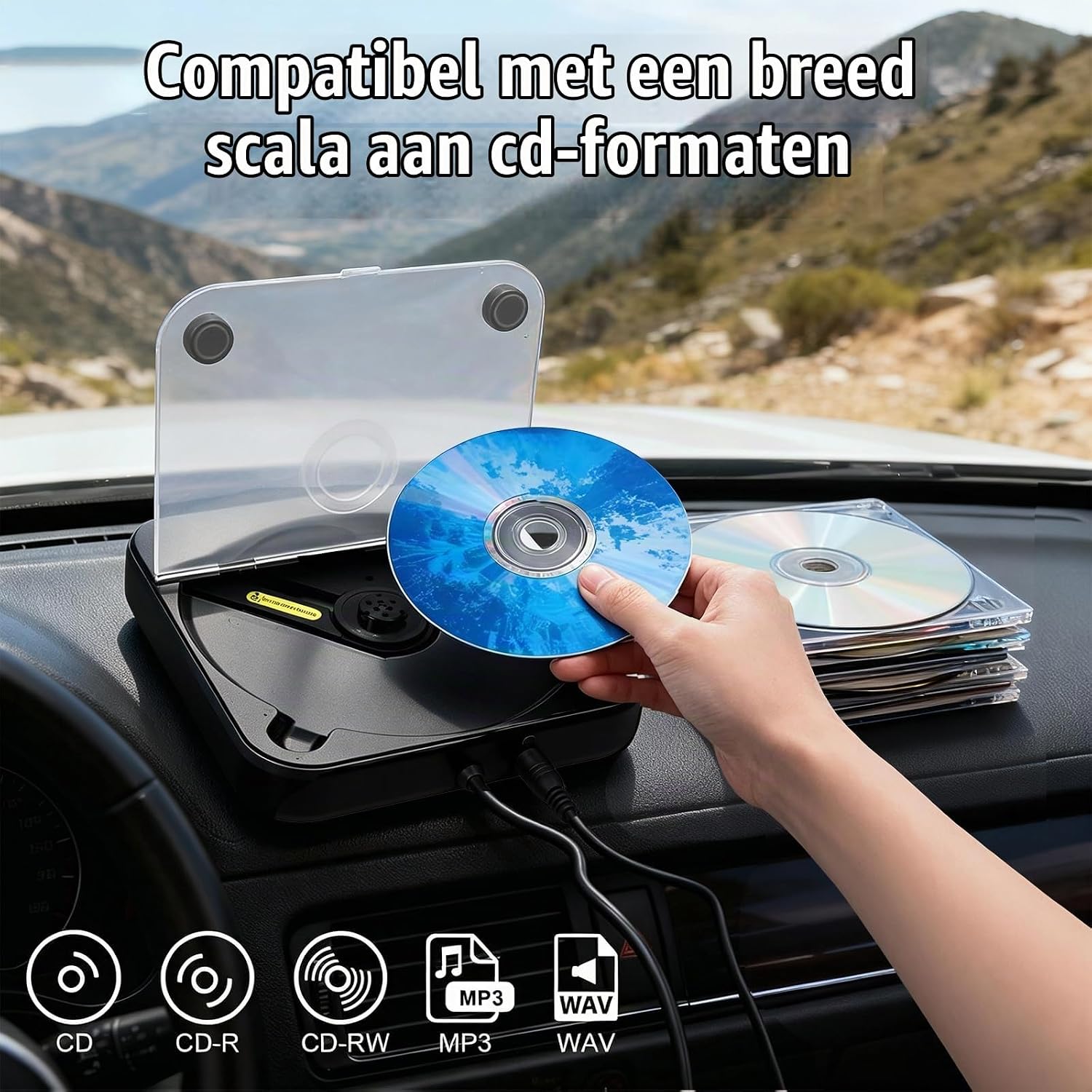 Detalle de Canareen 606 externe cd-speler voor auto met USB en AUX