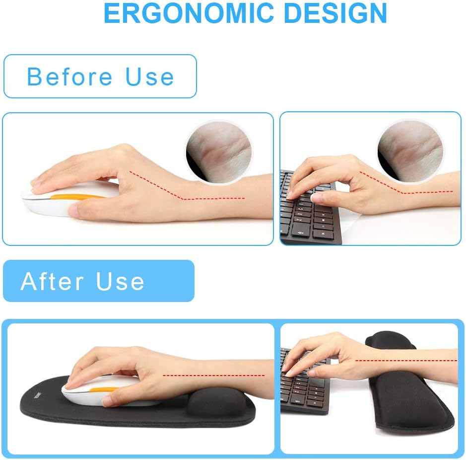 Thumbnail 4 de TECKNET Wrist Rest Mat keyboard and mouse pad