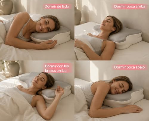 Thumbnail 3 de Todocama Almohada Cervical Viscoelástica 60x40 cm: ergonómica con dos alturas y funda antiácaros