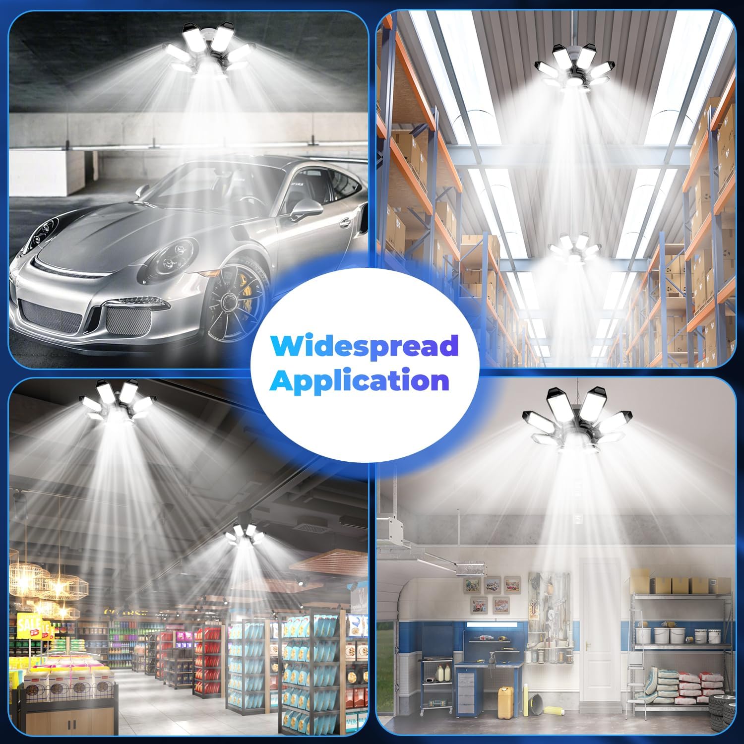 Thumbnail 5 de POLARPRA JP-CKD-1 LED Garage Ceiling Lights, 25,000 Lumens, 4-Pack