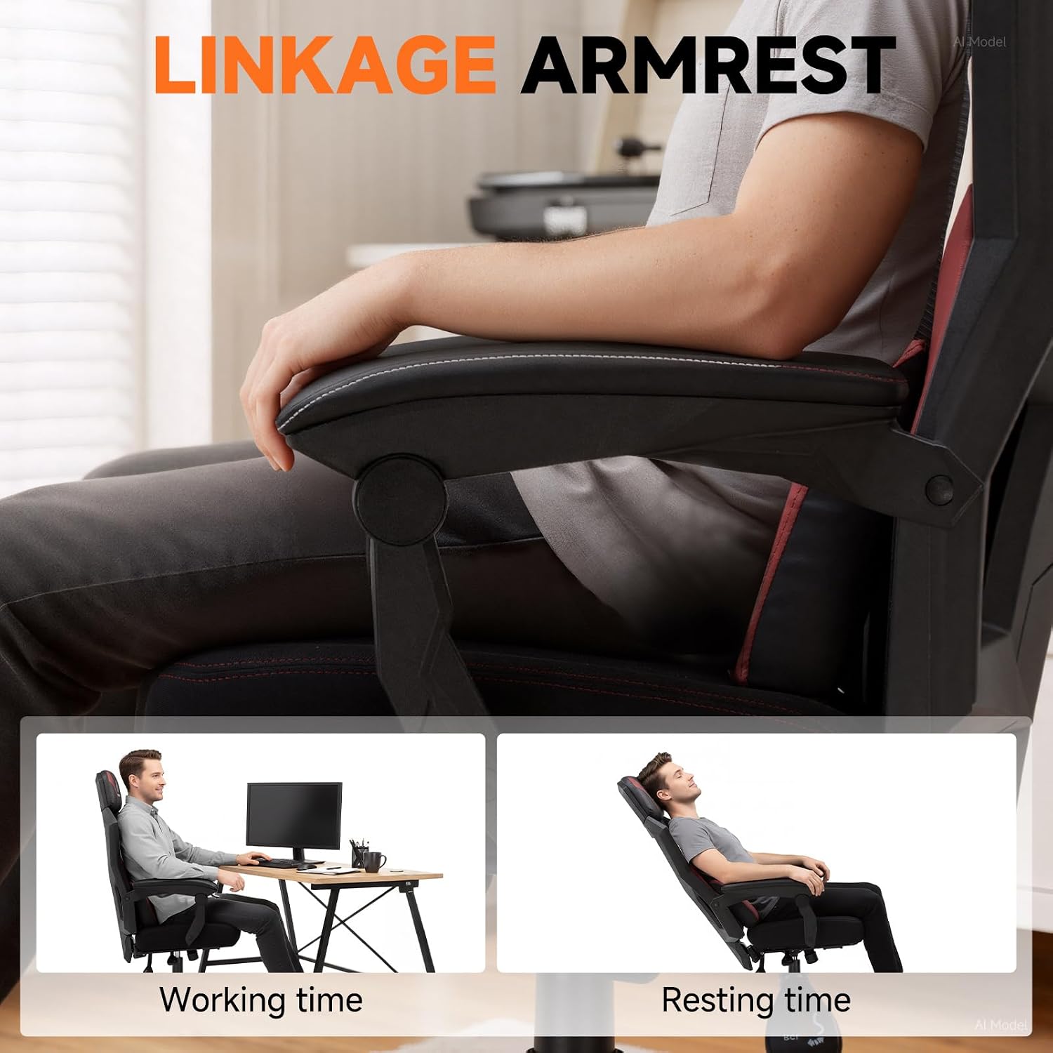 Detalle de GTPLAYER Gaming Chair with Mesh