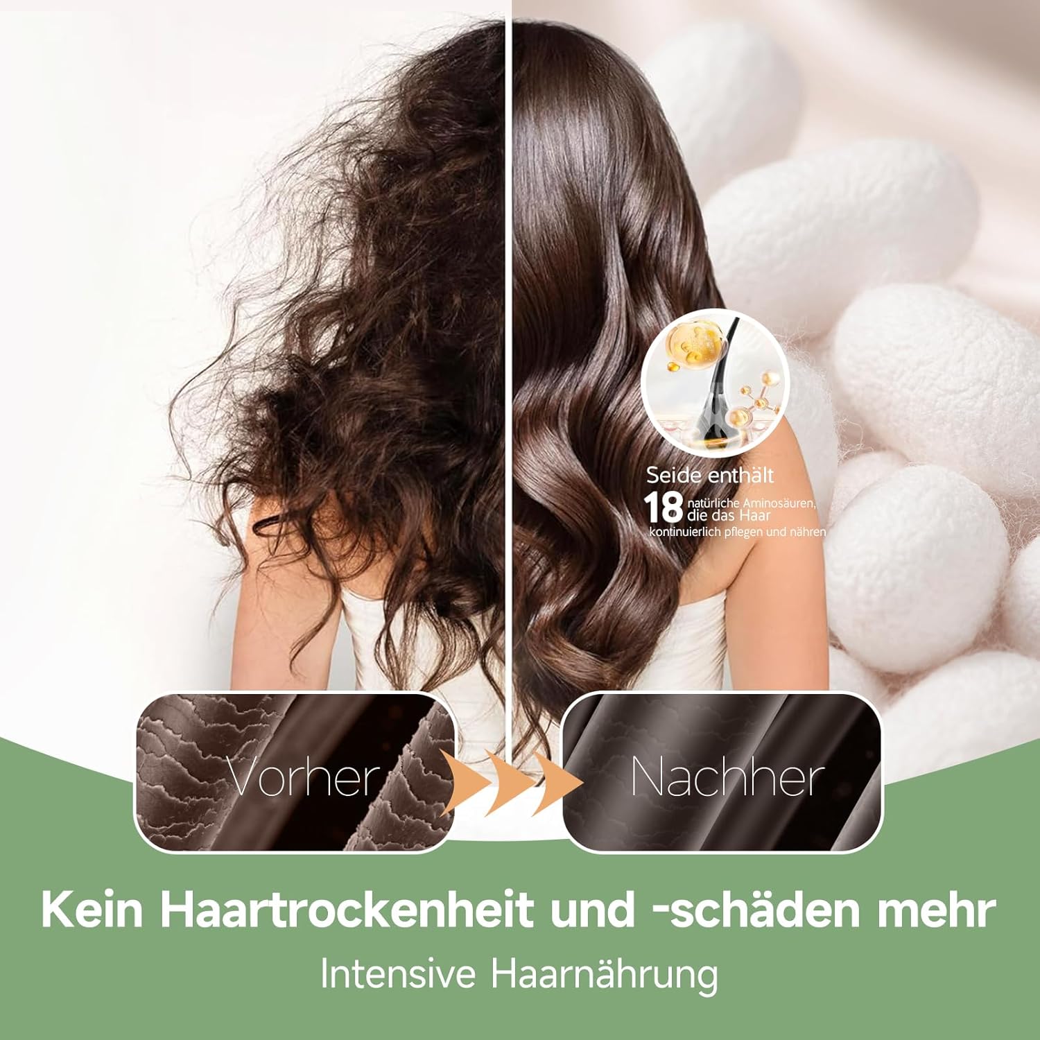 Detalle de Umisleep 22 Momme Schlafhaube aus Maulbeerseide (Doppelschicht) – verstellbar, rutschfest & Haarschutz für langes Haar