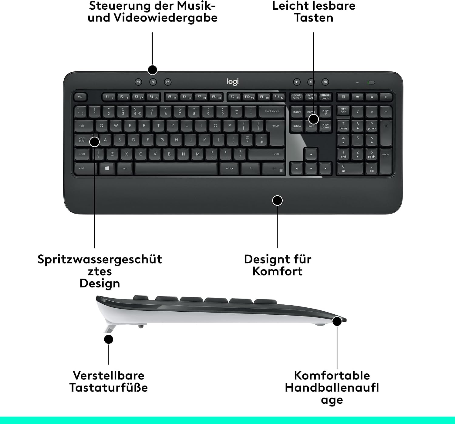 Thumbnail 5 de Logitech MK540 Advanced Kombi 36 Monate Batterielaufzeit ⌨