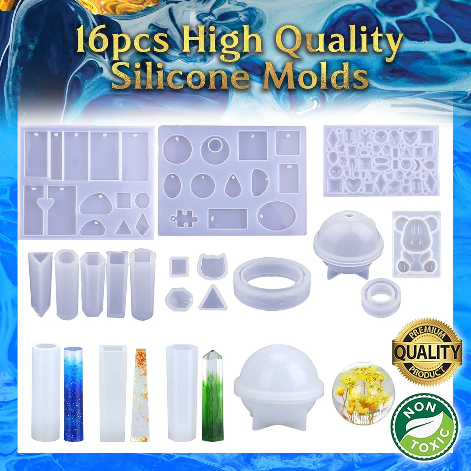 Detalle 2 de Zoncolor Resin Jewellery Kit for Beginners