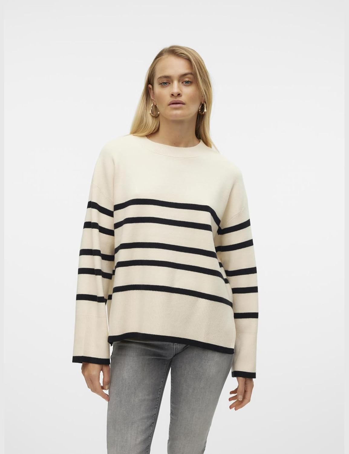 Detalle de VERO MODA Pull en Maille VMSABA Pull-Overs pour femme