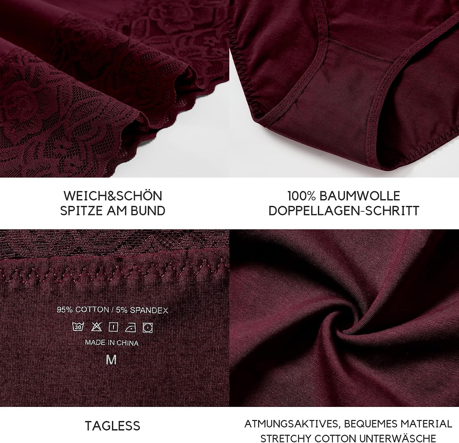 Thumbnail 3 de Wealurre Culotte Taille Haute Lot 5