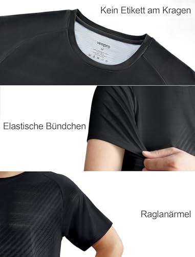 Thumbnail 3 de Veepro Men’s Gym Running T-Shirts: Moisture-Wicking, Quick-Dry Short Sleeve