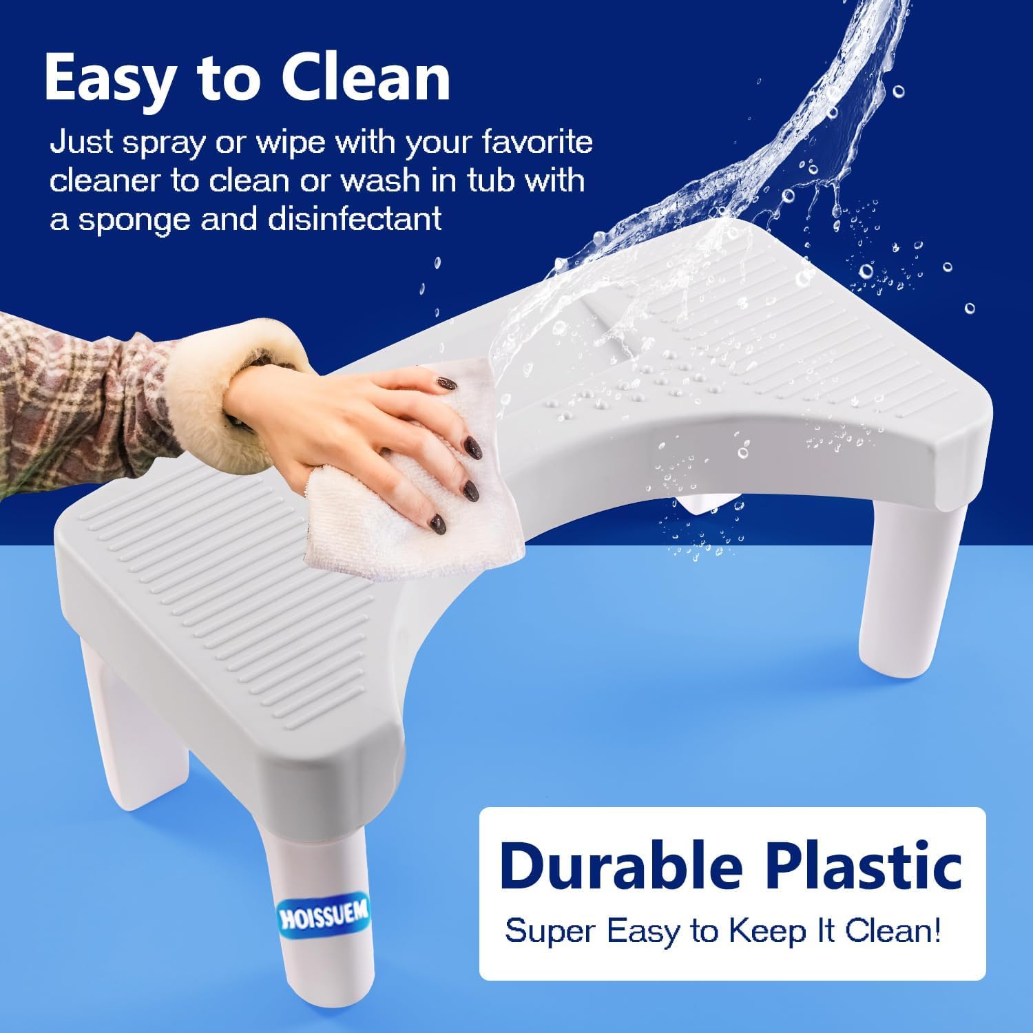 Detalle 2 de Hoissuem Model 1 Foldable Toilet Stool, 6.8-Inch Plastic Step
