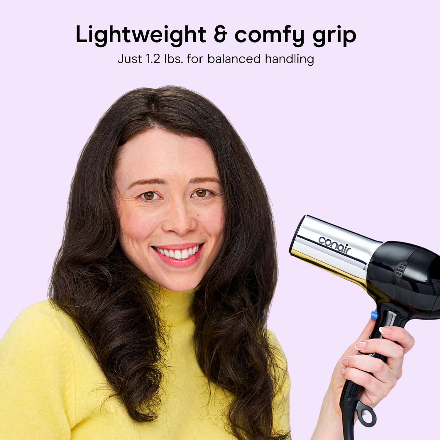 Detalle de Conair 256NRL Ionic Hair Dryer, 1875W with Concentrator, 2 Heat/Speed Settings