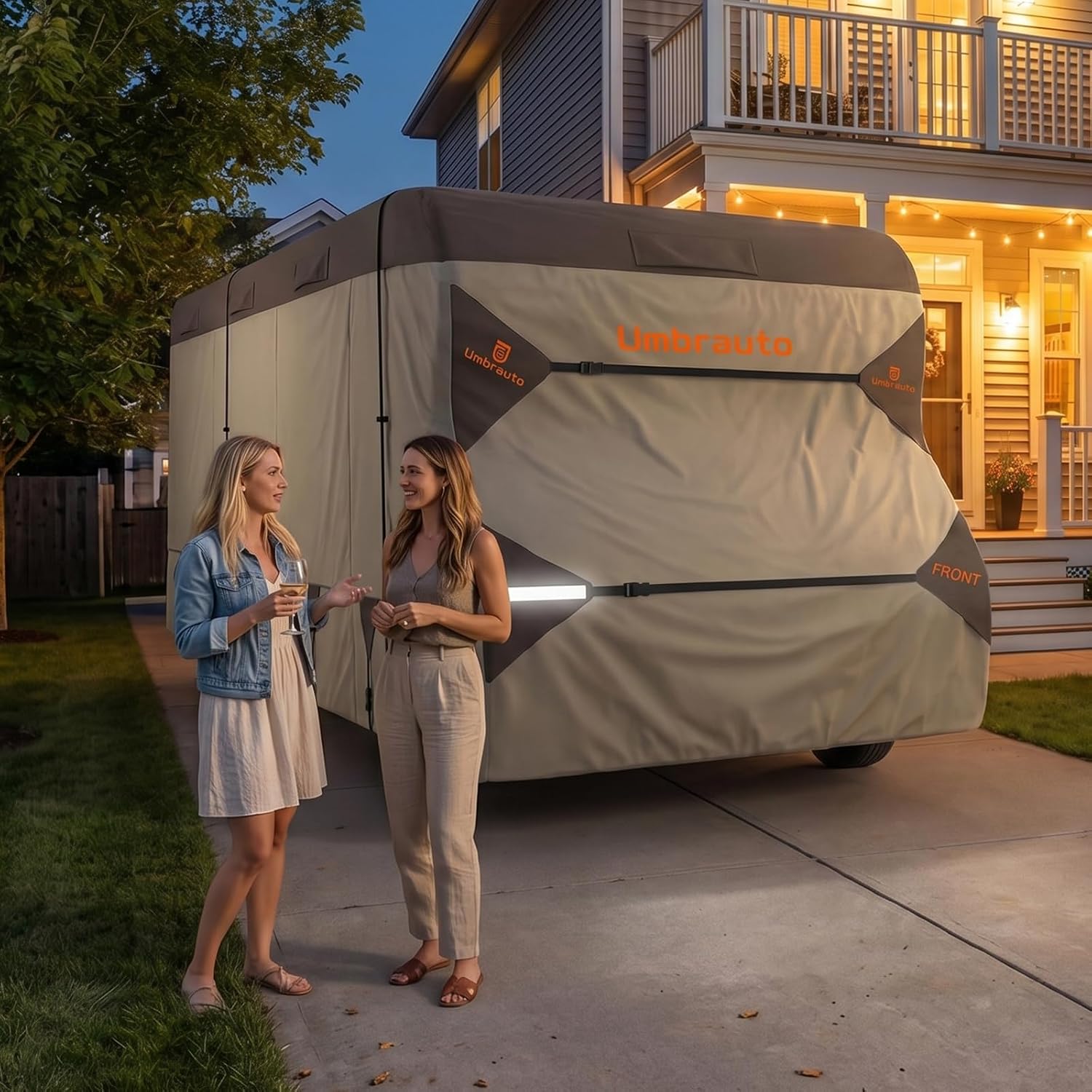 Thumbnail 5 de Umbrauto Class C RV Cover 26'–29' with 9-Layer Top, Windproof & Breathable Design
