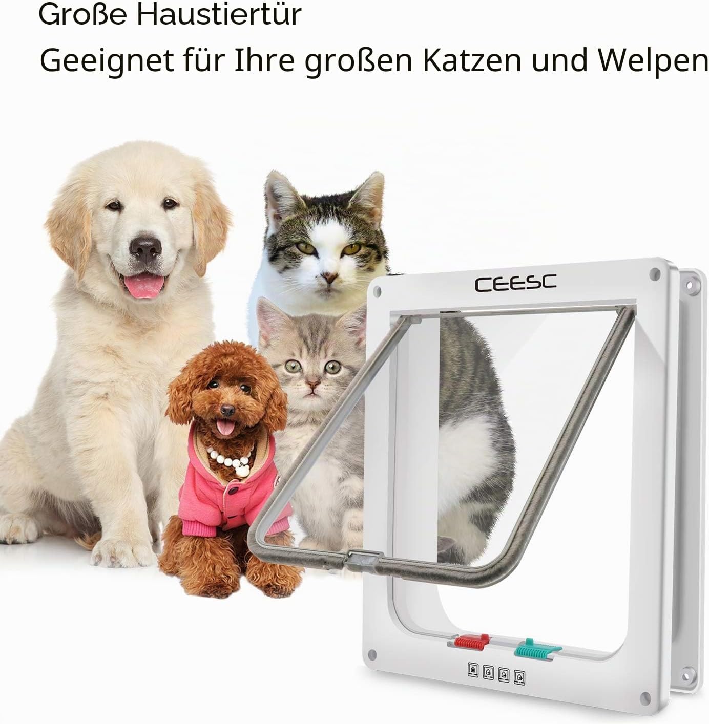 Detalle 1 de CEESC Große Katzenklappe 28 x 24,9 cm