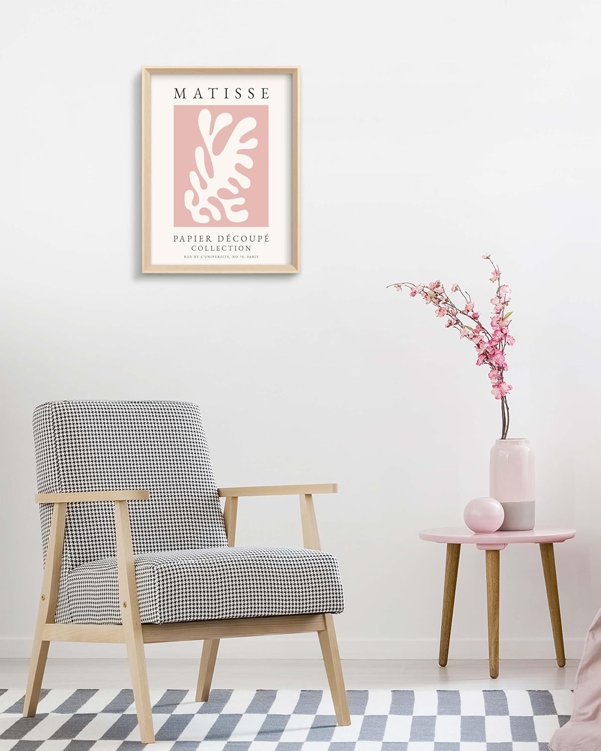 Thumbnail 5 de HesenDot Matisse Wandbilder Set 30x40cm – Rosa Abstrakt im 3er-Set mit Holzrahmen