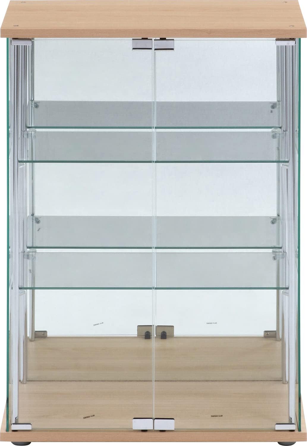 Detalle 2 de 不二貿易 72801 コレクションケース 3段 幅60.5cm 背面ミラー・ナチュラル