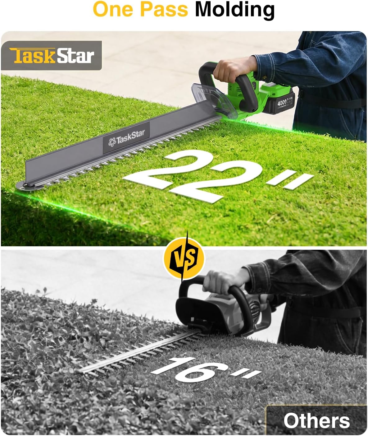 Thumbnail 6 de TaskStar 22-Inch Cordless Hedge Trimmer with Debris Remover, SK5 Blades