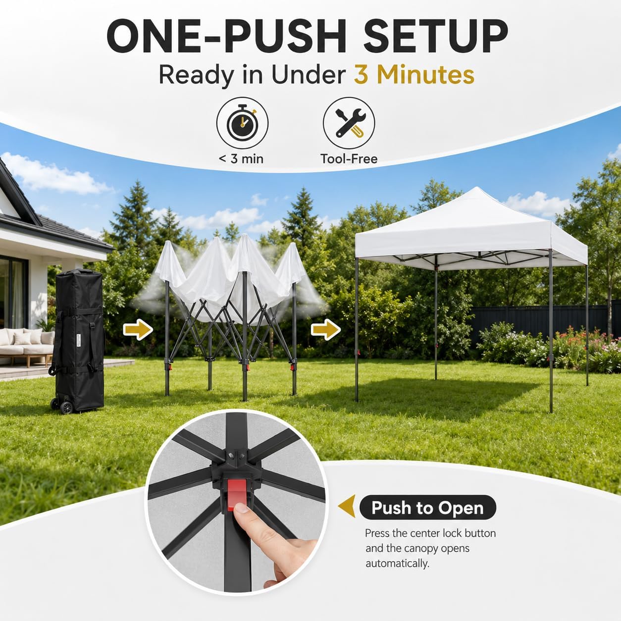 Thumbnail 5 de Aoxun Pop-Up Canopy 10x10