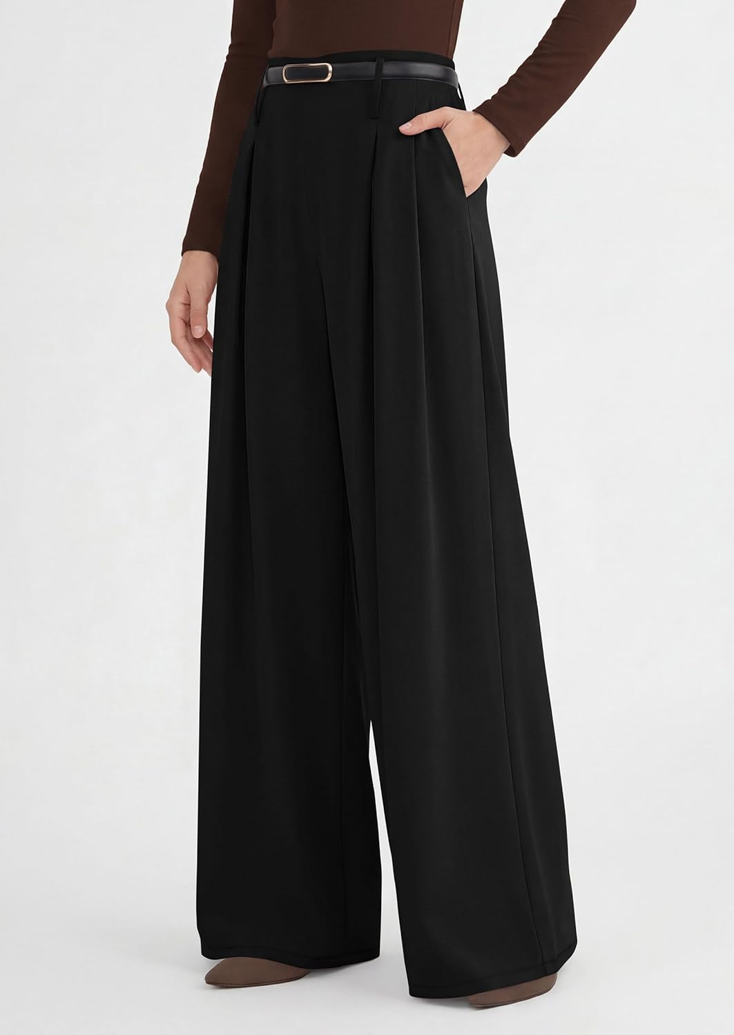 Thumbnail 6 de PRETTYGARDEN Women’s Wide-Leg Palazzo Dress Pants (Elastic High-Waist Pleated Slacks)