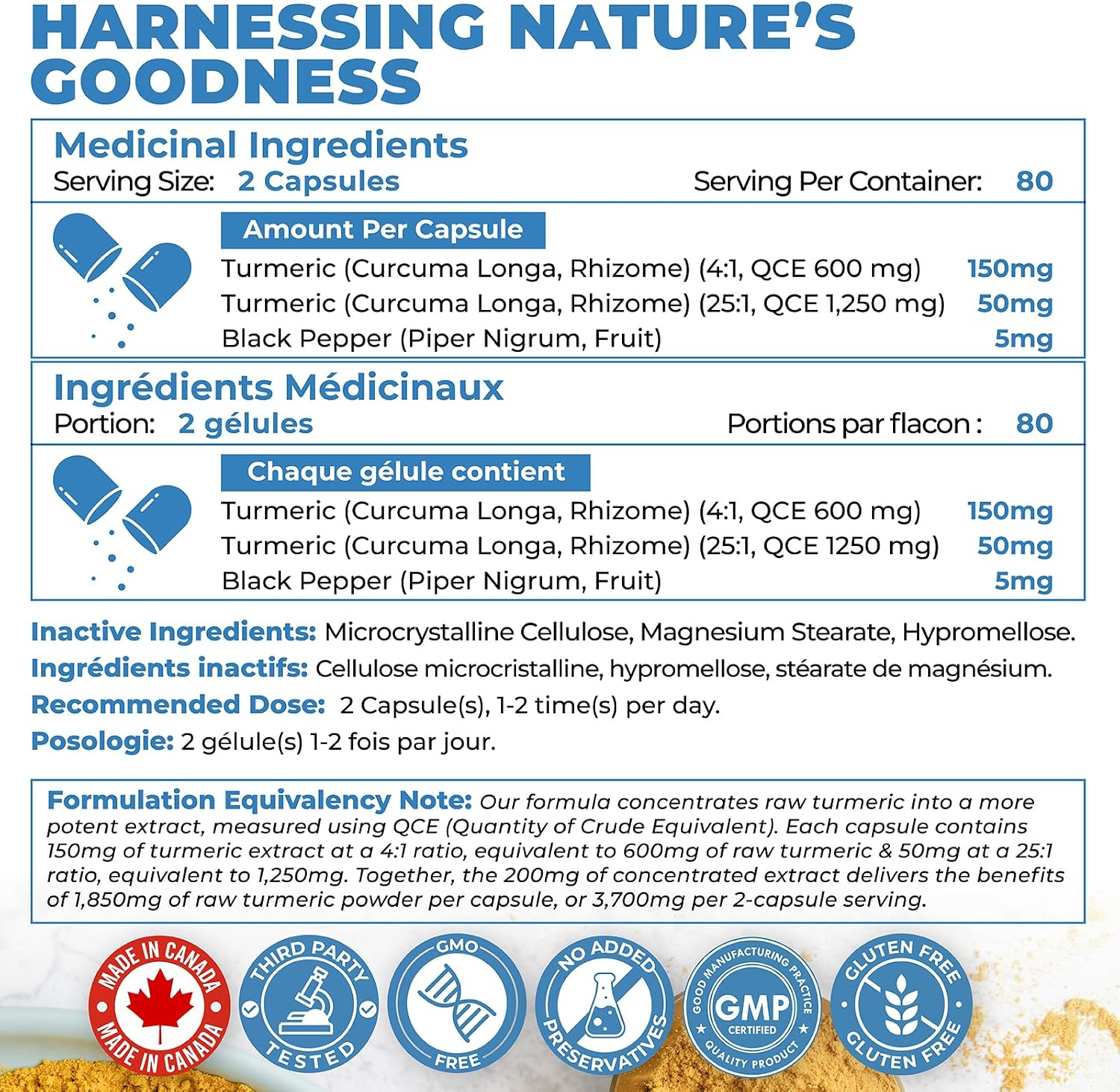 Thumbnail 6 de DH Nutrition Turmeric Curcumin Capsules with Black Pepper, 160 Count