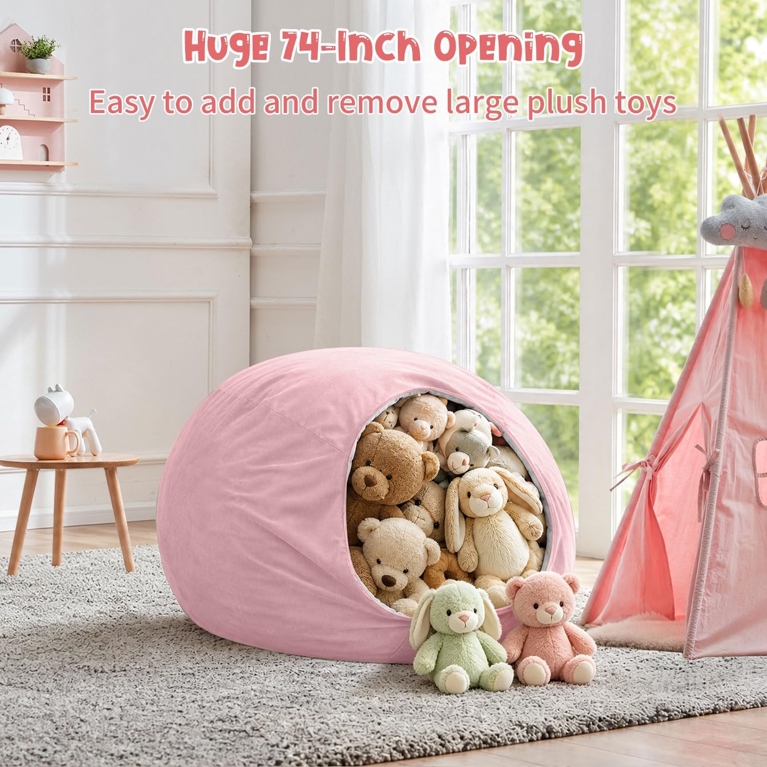 Detalle de Nobildonna Sitzsackstuhl für Kinder und Erwachsene (nur Bezug) aus Premium-Kordsamt, 110 x 89 cm