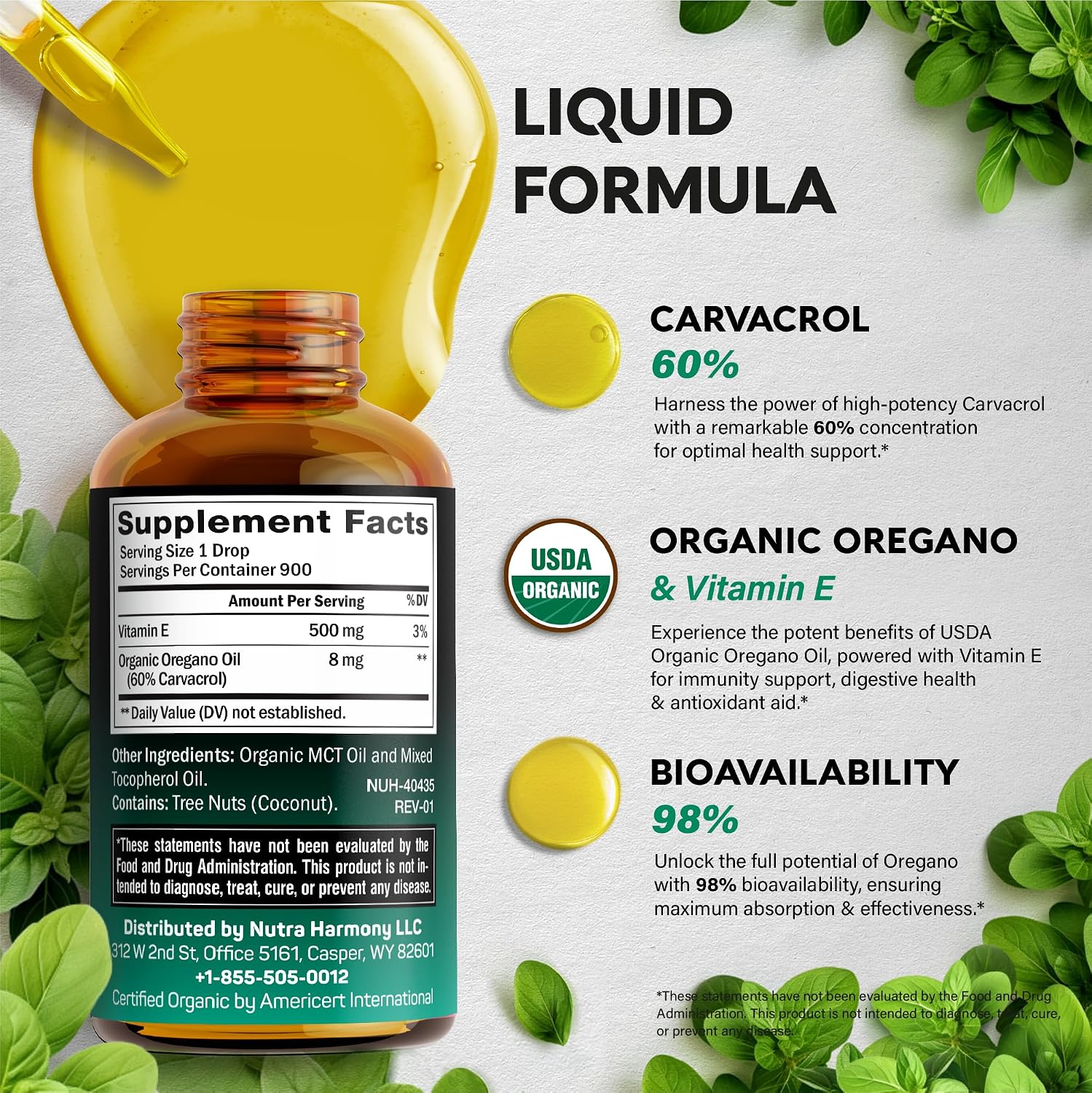 Detalle de Oregano Oil Drops 1 oz