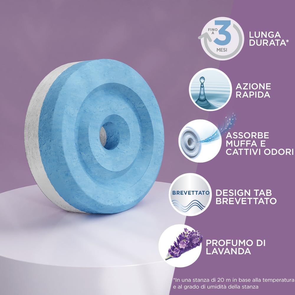 Detalle 1 de Ariasana Aero 360° Tripack lavanda 450 g — assorbiumidità e profumo