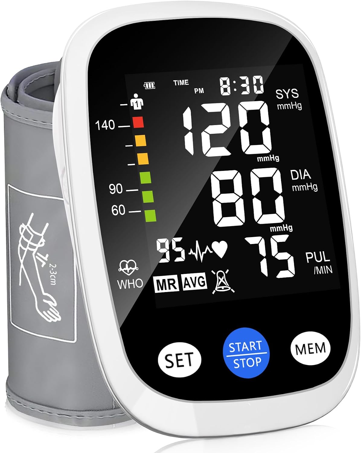 Detalle de REDIVN BSX568 Upper Arm Blood Pressure Monitor with Backlit LCD and Dual-User Memory