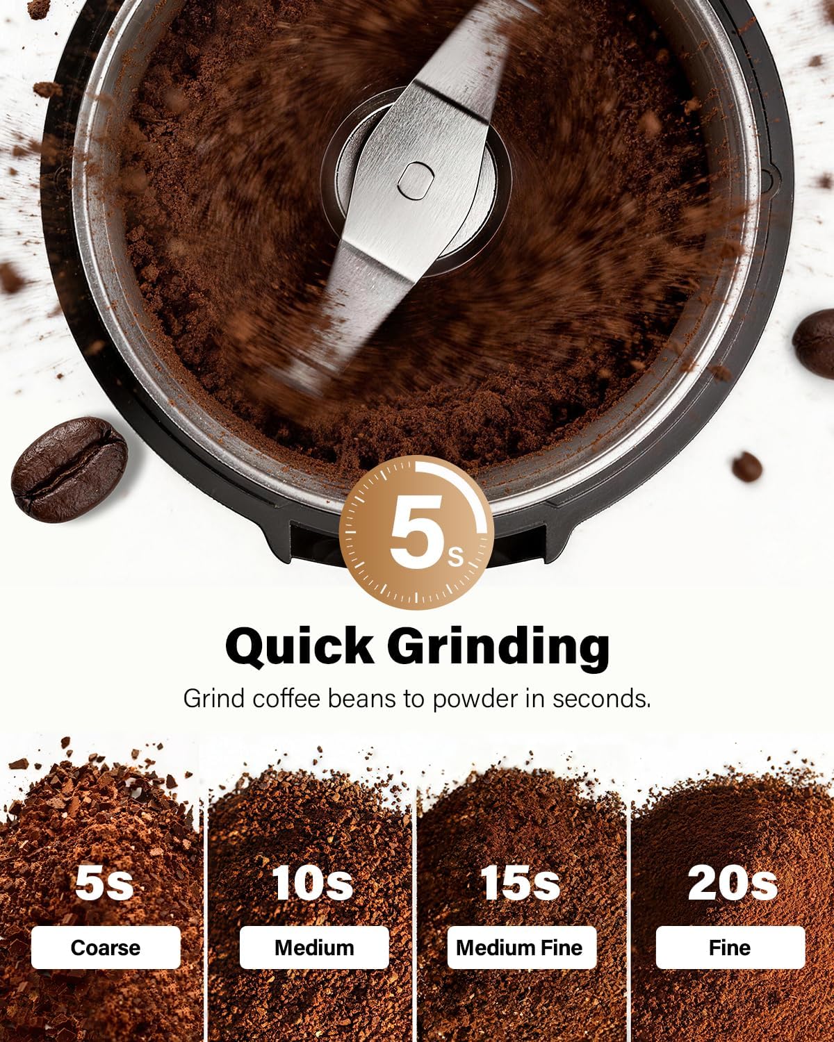Thumbnail 1 de SHARDOR Coffee Grinder Electric 200W