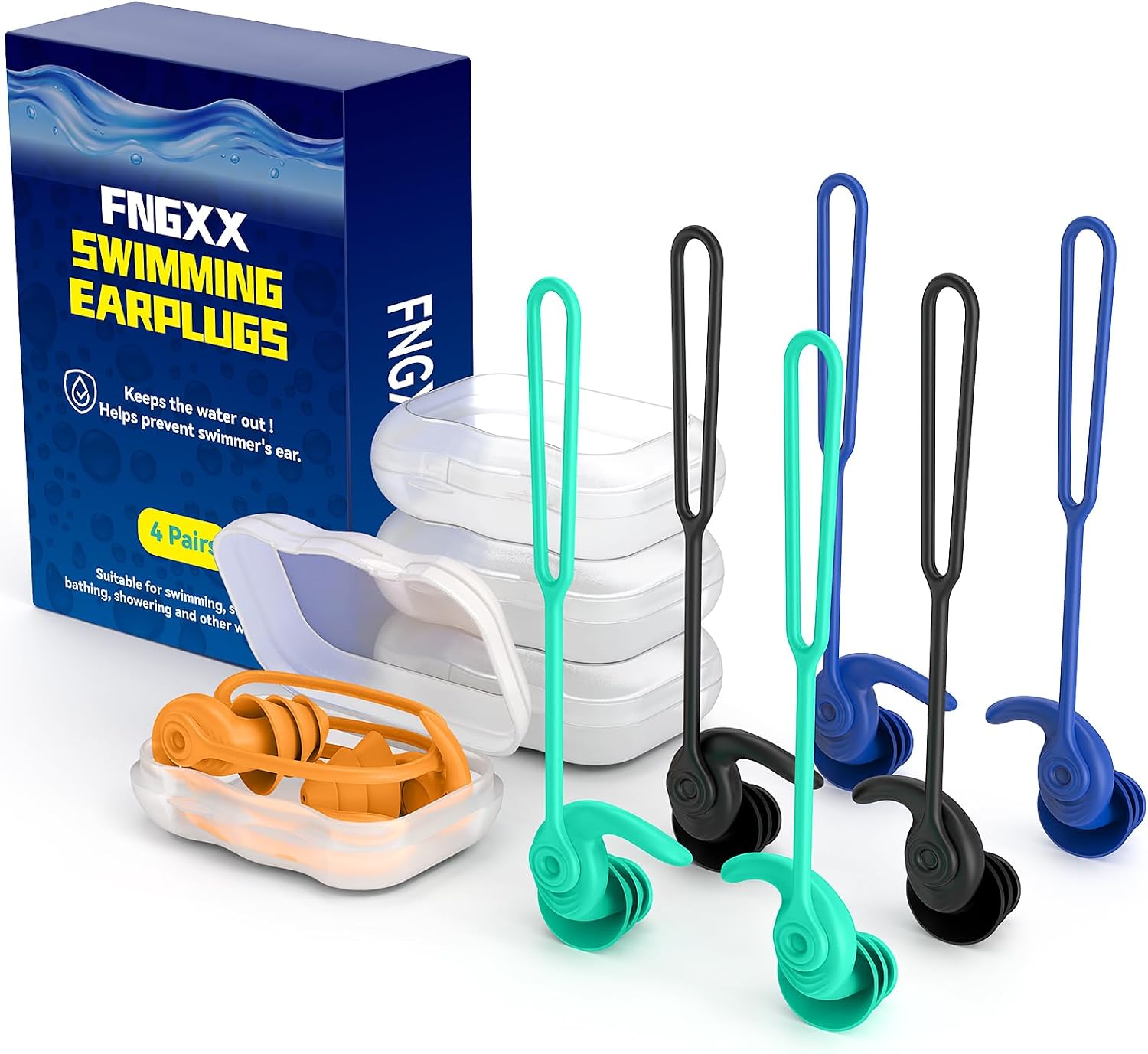 Thumbnail 6 de Swimming ear plugs for adults 4 pairs