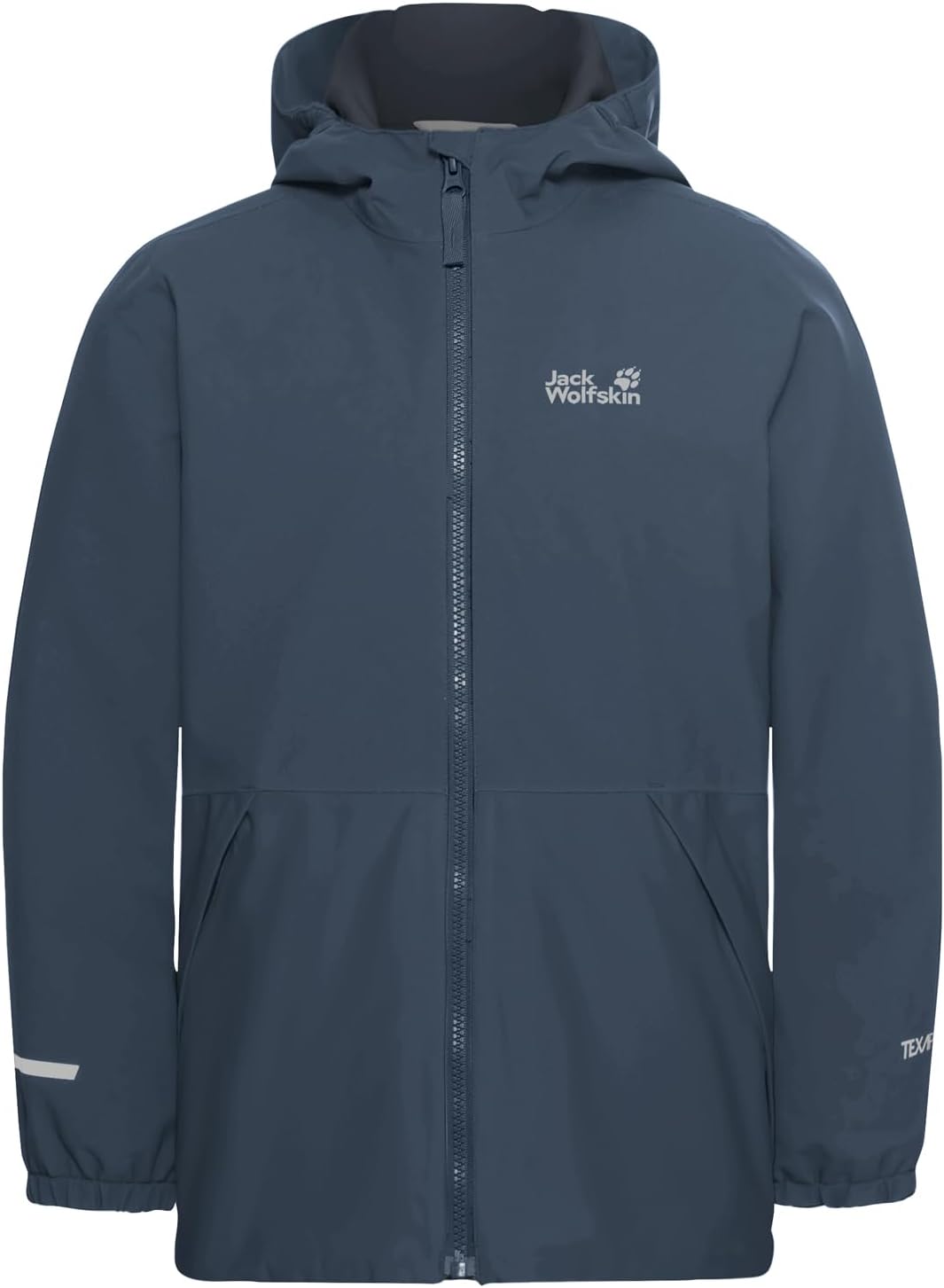 Detalle de Jack Wolfskin Jungen New Snowy Days Jkt K Jacket – Winterjacke mit Fleece-Futter und wetterfesten Reißverschlüssen