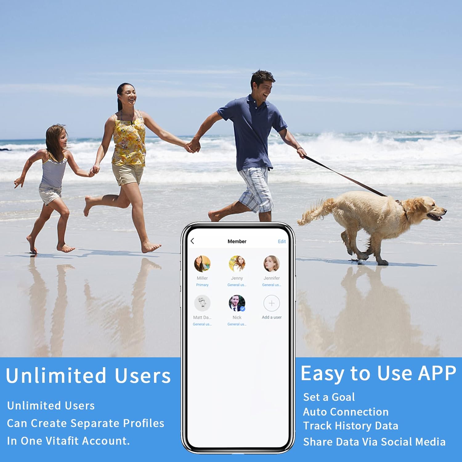 Thumbnail 2 de Vitafit digitale Personenwaage mit BMI bis 250 kg, Bluetooth & App-Sync